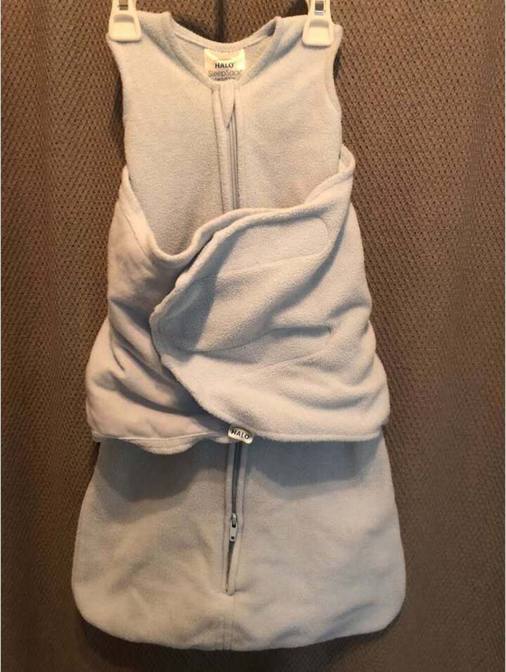 Halo Sleepsack Swaddle for Baby Small 3-6M 13 to 18 lbs Fleece Light Blue